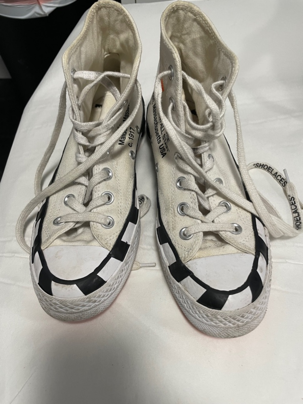 Off White brand  Converse White High-Top Sneakers